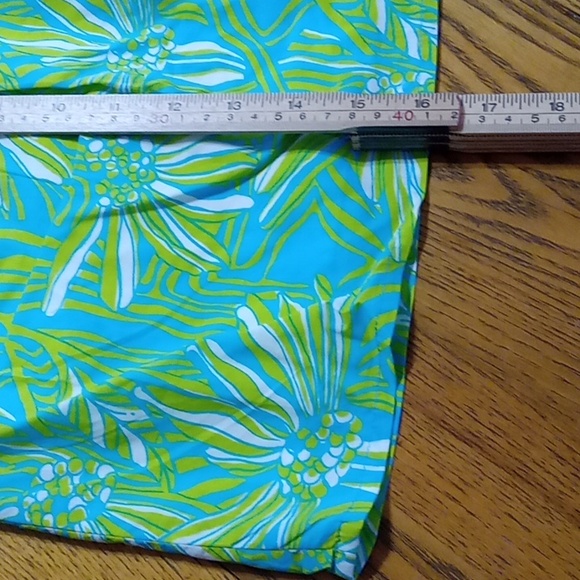 LILLY PULITZER Womens 4 FLORAL SKIRT Used Preowned COTTON FLOWERS Summer Seaweed - Picture 3 of 10